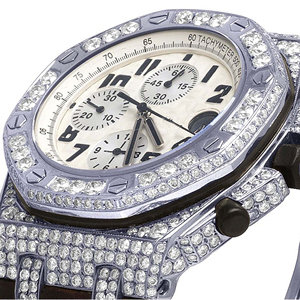 Diamond Tester Moissanite Quartz Movement Stainless Steel Luxury <b>Watch</b> - Product Image 2