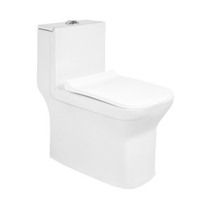 Ensemble de toilettes en céramique moderne blanc, design nouveau, avec cuvette de toilettes à poser au sol pour salle de bain - Product Image 1