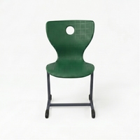 Bureau d'école commercial moderne ARSU, chaise colorée, plateau en bois blanc, design durable, pieds en métal en forme de T, finition thermolaquée, garantie 2 ans