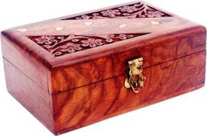 Caja de madera tallada a mano personalizable con llave de bloqueo último patrón decorativo joyero estilo bambú regalo - Product Image 3