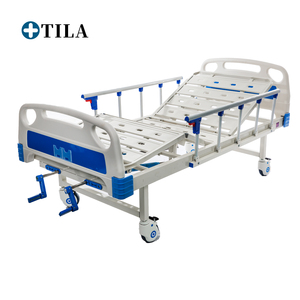 Cama Médica Manual de Dos Funciones para Uso Clínico y Hospitalario con Soporte para Vía Intravenosa y Colchón, Venta al Por Mayor de Fábrica a <span class=keywords><strong>Precio</strong></span> Económico - Product Image 1