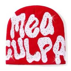 Gorras de Punto Personalizadas de Alta Calidad con Pedrería, Estilo Moderno, Tejido Común, Servicio OEM Unisex y Logotipo Personalizado - Product Image 3