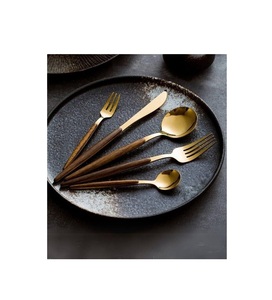 Juego de cubiertos pulidos dorados de acero inoxidable de Calidad exclusiva, juego de cubiertos de diseño antiguo para utensilios de cocina, cubiertos de Decoración de mesa - Product Image 3