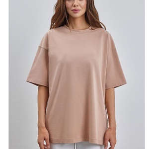 Bonne qualité Spandex/coton femmes blanc col rond à manches courtes t-shirt décontracté personnalisé plaine t-shirt en gros usine de base - Product Image 6