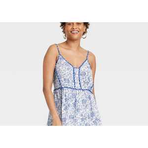 Top Corto Floreale Blu Rosa Lavorato all'Uncinetto da Donna Knox, Taglia S, in Tessuto Traspirante con Logo Frontale - Product Image 2