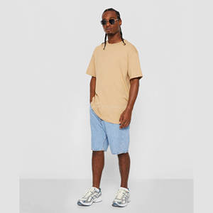 230G T-shirt ample à épaules tombantes en coton de haute qualité avec coupe courte pour hommes - Product Image 3