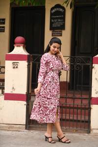 Vestido Midi de línea A para mujer Diseño sofisticado con tela Premium Ideal para oficina, fiestas y ropa elegante todos los días - Product Image 6