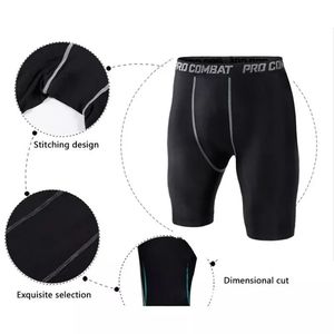 Pro <b>Combat</b> <b>Men's</b> Black Compression <b>Shorts</b> Mid Waist Quick Dry Sporty Knitted Spandex Polyester <b>Short</b> - Product Image 6