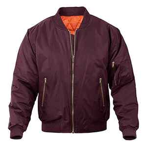 Chaqueta Bomber de Satén de Invierno para Hombre de Alta Calidad, Material de Poliéster, Bolsillos Laterales Dobles en las Mangas, Secado Rápido, Transpirable, Resistente al Viento - Product Image 4