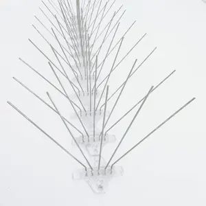 Hot sales garden bird prevention 304 48cm length stainless steel anti bird spikes anti pigeon plastic