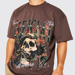 Boxy hommes surdimensionné t-shirt hommes T-Shirts à manches courtes décontracté col rond chemises classique basique t-shirt mode plaine pull t-shirts - Product Image 4