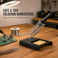 Support de fer à souder 3 en 1, support métallique avec éponge résistante à la chaleur pour station de soudage 936, réparation électronique, bricolage
