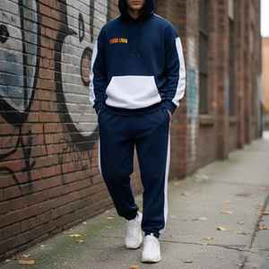 Conjunto Deportivo de Hombre de Algodón 100% de Alta Calidad OEM, Nuevo Conjunto Deportivo de Moda con Bolsillos Laterales y Estampado para Chicos - Product Image 2