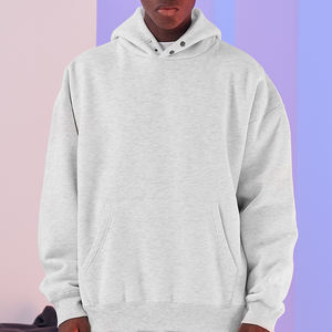 Vente en gros de sweat à capuche uni tendance personnalisé pour hommes, respirant, poids lourd, fabricant de sweat à capuche coupe carrée surdimensionnée - Product Image 1