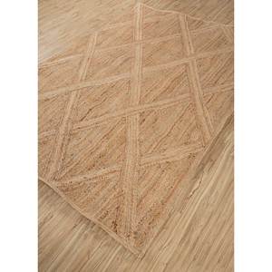 Tapis en jute et chanvre tissé plat beige et marron Nomadic Threads PDJT-466 pour usage domestique - Product Image 2
