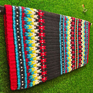 Western Show Horse Saddle Blanket Diseño de Nueva Zelanda Manta de sillín de lana hecha a mano Top Wool Saddle Pad Size - Product Image 2