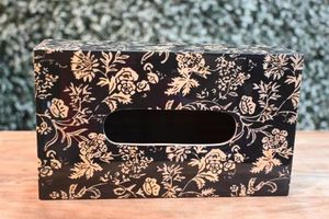 Boîte multi-usages en MDF style amour, porte-papier en résine avec motif floral pour usage domestique et commercial - Product Image 3