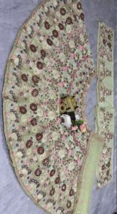 Lahenga Choli Dupatta Vintage, Holgado, Natural, Otoñal, Premium, Suave, de Malla, Bordado a Máquina - Product Image 6