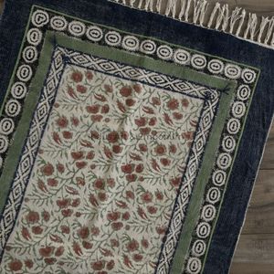 Handmade Printed Indian Block Cotton <b>Rugs</b> Boho Home <b>Rugs</b> for Living Room - Product Image 2