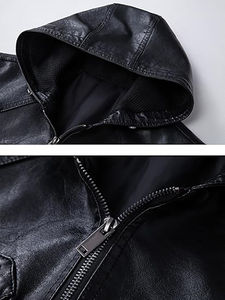 Chaleco de Cuero Vintage para Hombre, Chaqueta sin Mangas con Cierre, Estilo Hipster Clásico con Capucha, Chaqueta sin Mangas de Alta Calidad, Estilo Nuevo, Hecho a Medida - Product Image 4