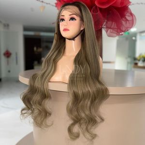 Cheveux vierges de qualité supérieure, perruque en cheveux humains vietnamiens 100%, perruque à dentelle frontale, perruques à dentelle frontale, cheveux ondulés - Product Image 4