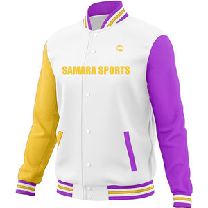 OEM personalizado hombres Letterman Varsity chaquetas cálido invierno béisbol bombardero mangas de cuero Chenille bordado Logo tela Varsity - Product Image 2