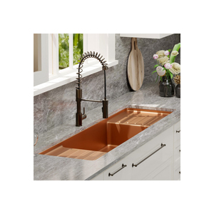 Fregadero de baño de superficie sólida de acrílico blanco moderno con función de remojo de piedra de cobre independiente accesorio de escurridor para hoteles - Product Image 4