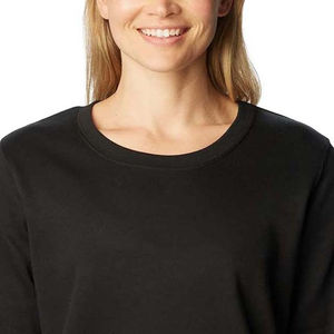 Sudadera de Mujer de Algodón con Cuello Redondo, Color Negro, Casual, Holgada, con Estampado Personalizado, para Invierno y Otoño, Color Personalizado en la Parte Delantera, Pakistán - Product Image 3