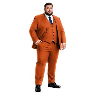 High Quality Customized Blue Men's Business Suit V-neck Collar Single Breasted Closure Hand Stitching Breathable Cotton <b>Blend</b> - Product Image 1