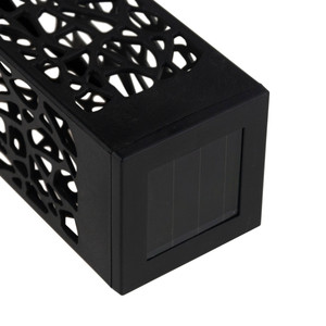 Lanterne solaire de jardin LED perforée martelée - Product Image 4