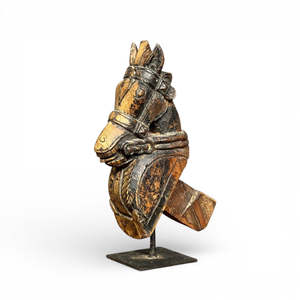 Decoración de Caballo Antiguo, Estilo Art Deco Tradicional, Diseño Abstracto de Animal Hecho a Mano para Decoración del Hogar, Sala de Estar, Bodas, Navidad - Product Image 1