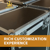 Étui de transport pour équipement de guitare personnalisé par le fabricant avec doublure en mousse antichoc, roulettes en alliage d'aluminium, boîte à outils