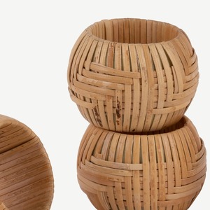 Juego de Anillos para Servilletas de Mimbre de Ratán Tejido a Mano al por Mayor, Porta Servilletas Natural, Organizador Decorativo, Decoración del Hogar Hecha a Mano de Vietnam - Product Image 4