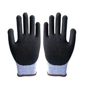 Guantes de trabajo de seguridad con revestimiento de látex amarillo y verde de tamaño personalizado al por mayor para trabajos mecánicos - Product Image 2