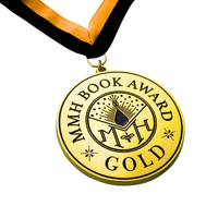 Médaille de galvanoplastie colorée prix personnalisé étudiant école métal or prix