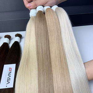 En vrac Super Double Dessiné Couleur Claire Vietnamien Remy Extensions de Cheveux Humains 50 cm 60 cm 100 Grammes Styles de Vague Naturelle - Product Image 1