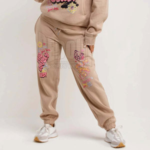 Algodón transpirable/poliéster hecho gimnasio deportes entrenamiento desgaste Fitness mujeres impreso chándal - Product Image 5