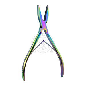 Pince à sertir en acier inoxydable de qualité supérieure, pince à extensions de cheveux, outil pour extensions de cheveux avec double ressort pour une utilisation fluide - Product Image 2