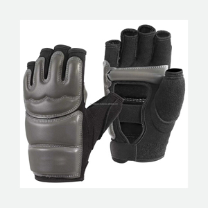 Custom Made Leather MMA Boxing Gloves Breathable Non-Slip Lightweight Adjustable Wrist Strap Half Finger/Fingerless Hook Loop - Product Image 3