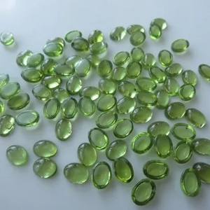 2mm 3mm Naturel Péridot Ovale Flatback Calibré Cabochon En Gros De Pierres Précieuses Fournisseur En Vrac En Gros Usine Prix Bijoux - Product Image 1