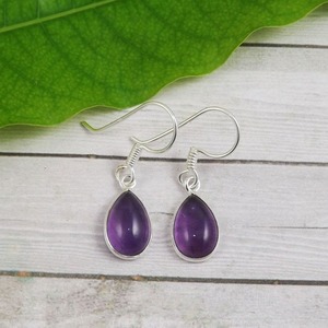 ต่างหูแฟชั่นอเมทิสต์อัญมณี 925 เงินสเตอร์ลิงต่างหูผู้หญิงต่างหูห้อยเงินเครื่องประดับ - Product Image 2