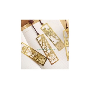 ที่คั่นหนังสืองานออกแบบขนนกทำจากทองเหลืองหรูหรามีขนาดและโลโก้ตามต้องการ - Product Image 5