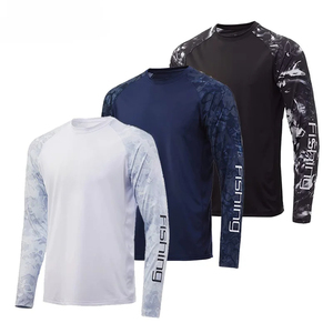 2024-2025 Chemises de pêche à sublimation personnalisées à manches longues Protection UV à séchage rapide UPF50 Vêtements de pêche à capuche pour hommes - Product Image 1