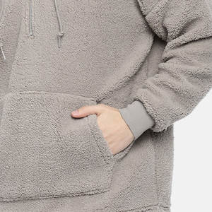 Best Price Lightweight 100% Cotton <b>Sherpa</b> Hoodie <b>Men</b> Trendy Outdoor Winter Wear Breathable <b>Fleece</b> Made Pakistan Plain Dyed - Product Image 5
