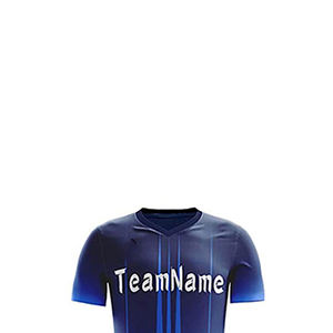 Conjunto de camiseta de fútbol con degradado azul personalizado, uniforme de fútbol transpirable de secado rápido, kit de equipo de sublimación para hombres con número de nombre - Product Image 4