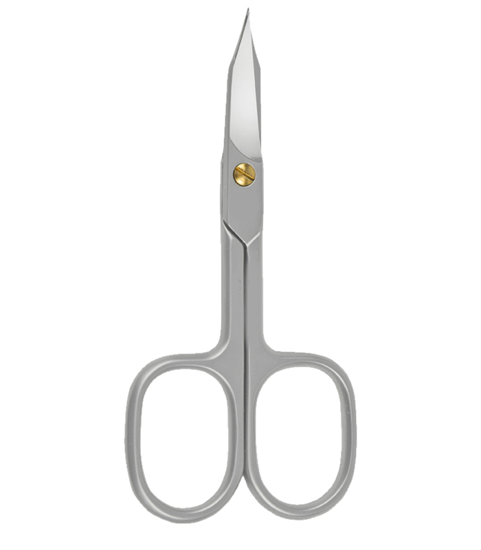Custom Logo Stainless Steel Manicure Scissors Straight Curved Nail Scissors with Cuticle Sharp Beauty Work Silver Color