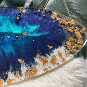 Resin <b>Decorative</b> Tray in Multiple Colors Oval Home <b>Decor</b> Resin Tray High Quality - Product Image 1