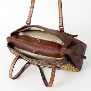 Sac à bandoulière en cuir véritable pour femme, style bohème, avec pompon floral, fermeture éclair, écologique, léger, durable, portable - Product Image 4