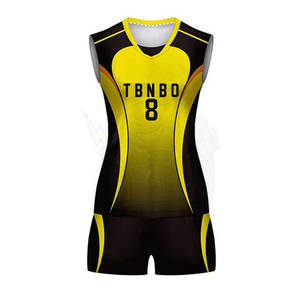 Uniformes de voleibol de diseño personalizado para mujeres y hombres Conjuntos de nuevo estilo para adultos Unisex Jersey de voleibol de manga corta personalizado - Product Image 2