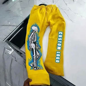 High Quality Custom <b>Mens</b> <b>Flare</b> Tracksuit Set <b>Men's</b> Trousers Acid Wash Workout Training Clothing Unisex Winter Activewear - Product Image 6